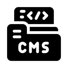 cms system glyph icon
