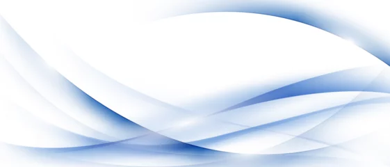Gordijnen Modern blue wave background design, vector illustration © A-R-T-I Vector