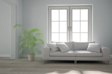 Modern interior design. 3D illustration