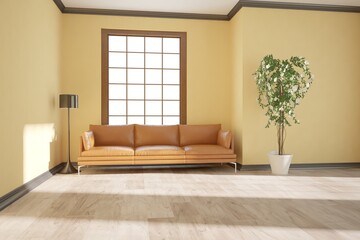 Modern interior design. 3D illustration