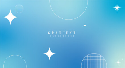 Blue gradient blurred background with geometric shapes