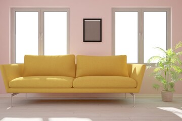 Modern interior design. 3D illustration