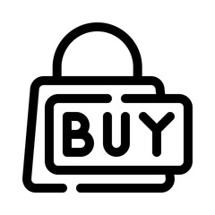 shopping bags line icon