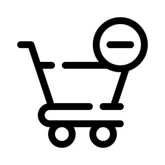 shopping cart line icon