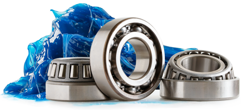 Grease and ball bearing, Blue premium quality synthetic lithium complex grease, high temperatures and machinery lubrication for automotive and industrial.