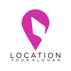 pin logo location maps icon vector