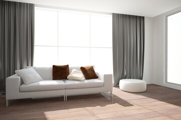 Modern interior design. 3D illustration