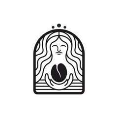 Simple and modern coffee shop logo design for professional business. Ready to use logo vector art for personal and commercial branding. vintage, coffee bean, cup, hot