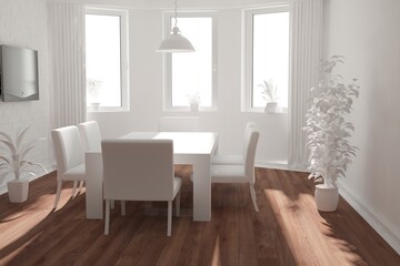 Modern interior design. 3D illustration