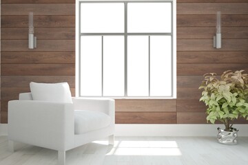 Modern interior design. 3D illustration