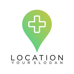 location pin logo abstract design vector	
