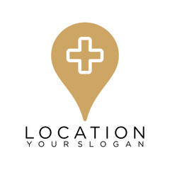 location pin logo abstract design vector	
