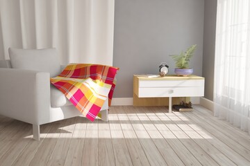 Modern interior design. 3D illustration