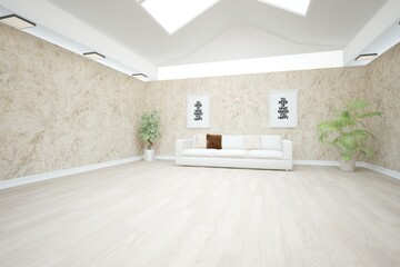 Modern interior design. 3D illustration