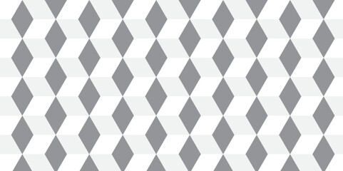 Seamless abstract white and gray stripe rectangles hexagon type cube geometric pattern. modern square diamond mosaic pattern. retro ornament grid tiles and wallpaper used for background.