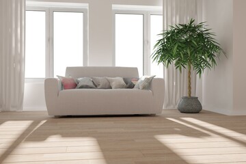 Modern interior design. 3D illustration