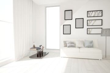 Modern interior design. 3D illustration