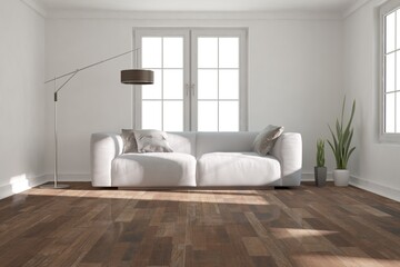 Modern interior design. 3D illustration