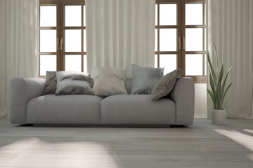 Modern interior design. 3D illustration