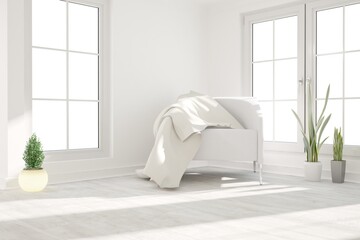 Modern interior design. 3D illustration