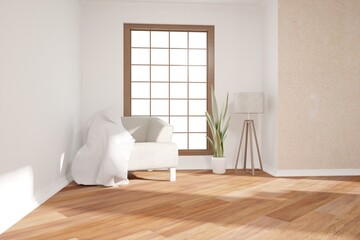 Modern interior design. 3D illustration