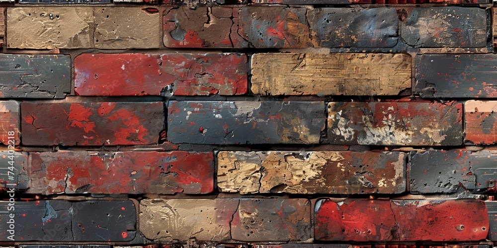 Wall mural Grunge banner. Abstract stone background. The texture of the stone wall. Close-up rock backdrop.