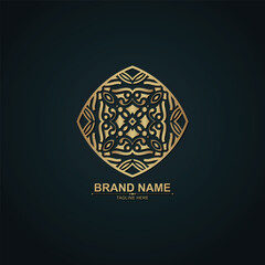 luxury ornament logo line art
