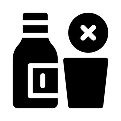 no drinking glyph icon