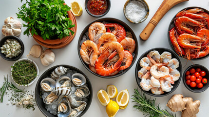 Table With Bowls of Various Foods