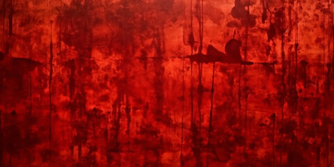red paint splatter on redbackground, Red blood splatter on a grunge wall, horror wall, halloween wall, red vintage, retro,red splash dripped blood textured wall,banner poster design wall