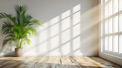 Fototapeta na wymiar Light Empty Space with Modern Interior Mockup Template - Generative Ai