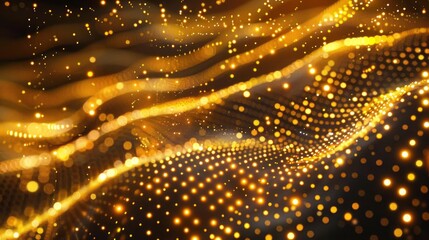 Abstract gold technology background - generative ai