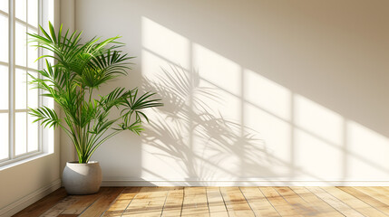 Fototapeta na wymiar Modern Interior Mockup Template - Light Empty Space with Generative Ai