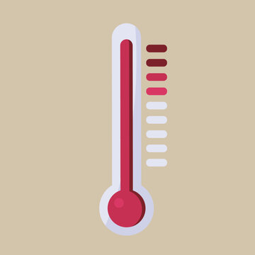recommend clip art: Vector illustration of a thermometer indicating high temperature.