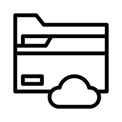 cloud storage line icon