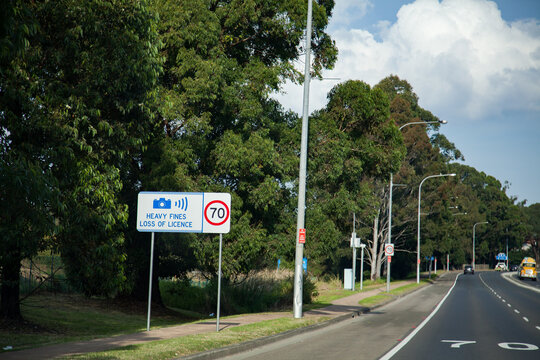 Heavy fines loss of license speed camera warning in 70 zone