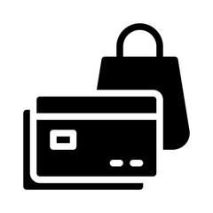 shopping bag glyph icon