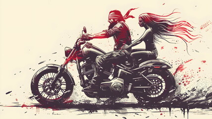 Motorcycle, Biker Graphic