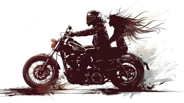 Motorcycle, Biker Graphic, Born to be free, 4K