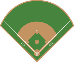 Baseball field icon. Camp diamond baseball sport  sign. Sports fields symbol. flat style.