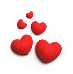 red hearts