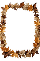 Dry Leavers Border Frame Png Transparent Background