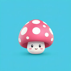 Cute  kawaii 3D Mushroom