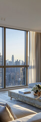 Luxury apartment in modern style with views over the city