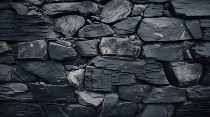 natural background, surface of the earth's crust,Black or dark gray rough grainy stone texture 
