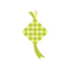 vector, a set of ketupat with various cute color choices, suitable for decoration in the month of Ramadan on the Eid al-Fitr holiday. all Muslims are happy. Ketupat is very delicious to enjoy. green a