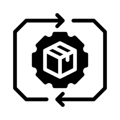 supply chain glyph icon