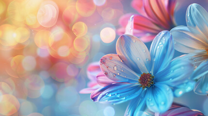 backdrop featuring vibrant flower petals up close
