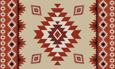 Ethnic motifs, Navajo motifs are suitable for fabrics, decorations, covers, etc - obrazy, fototapety, plakaty