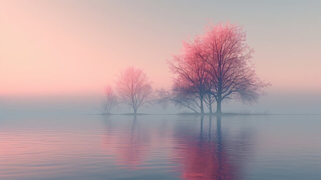 Springtime Euphony: Abstract Background in Serene Pastel Palette